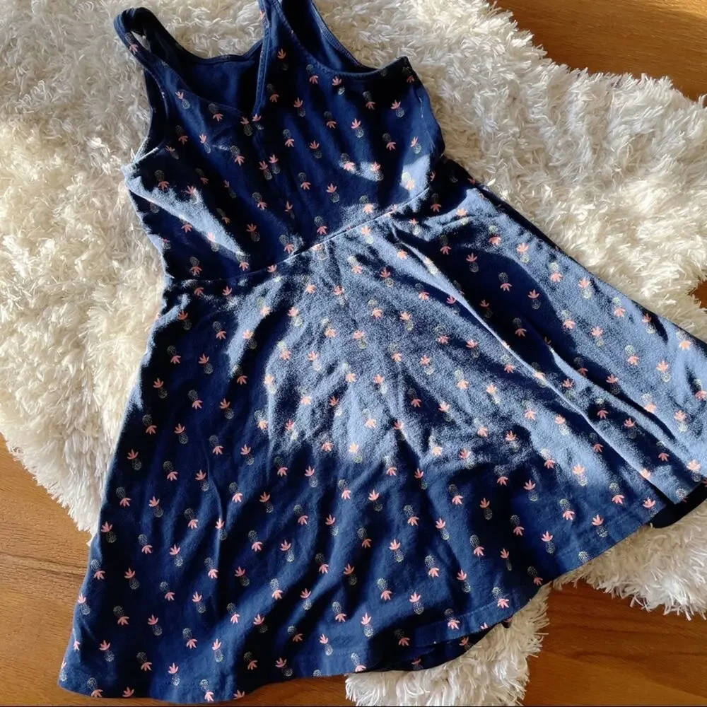 Old Navy pineapple summer casual dress kids girls size medium M